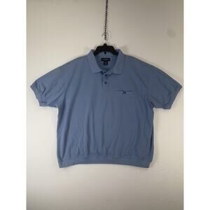 Canyon Ridge Polo Shirt Mens 3XL Blue Cotton Blend Short Sleeve Casual Knit